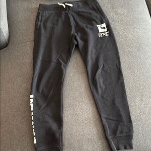 Abercrombie Kids Black Joggers Elastic Waistband Tapered Leg